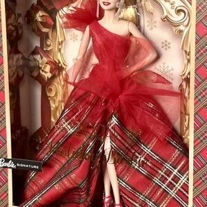 Barbie Signature Holiday Doll in Red and Gold